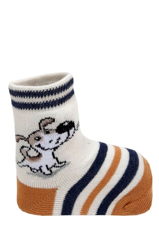 Состав:
Хлопок 77%
Полиамид 17%
Полипропилен 5%
Эластан 1%
       Носочки для малышей с компьютерным рисунком 