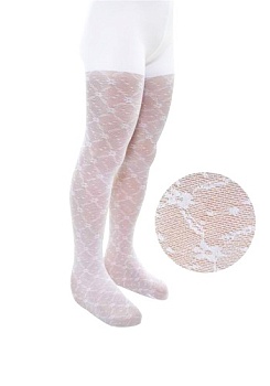 Состав:
Полиамид 80%
Эластан 10%
	Детские колготки с узором. 