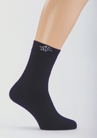 Состав: 
Хлопок 70%, 
Полиамид 30%
	Зимний плюшеый носок с двойным бортом и рисунком на бортике.