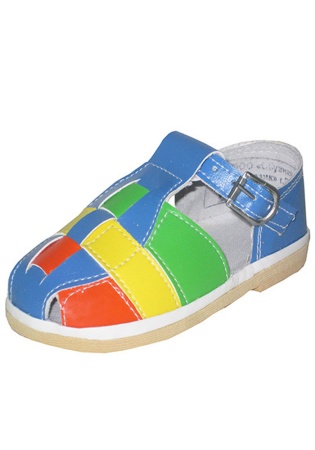 Материал верха:  Искусственная кожа
Материал стельки:  Текстиль
Материал подклада:  Натуральная кожа
Материал подошвы:  Пористая резина
	Сандалии для девочек и мальчиков.