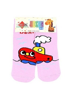 Состав:
Хлопок 80% 
Полиэстер 17%
Эластан 3% 
          Детские носки с махрой внутри, с рисунком 