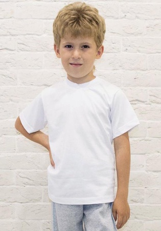 Состав:
Кулирка 
	Детская белая футболка.