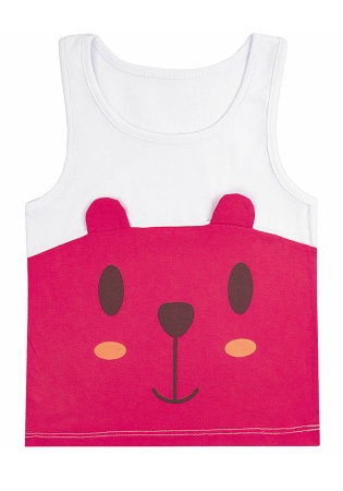 Состав:
Кулирка
Хлопок 100%
	Майка для девочки с аппликацией.