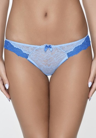 Состав:
Эластичная сетка
ПА 88%
ПУ 12%
Кружево
ПА 90%
ПУ 10%
Ластовица
Хлопок 100%
	Трусики-стринг выполнены из эластичной сетки и эластичного кружева двух цветов, декорированы эластичной лентой с фестонами. Передняя деталь декорирована банти