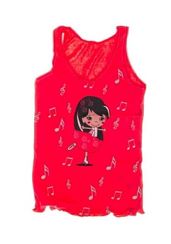 Состав:
Хлопок 100%
	Детская майка для девочек. 