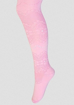 Состав: 
Хлопок 80%, 
ПА 18 %, 
Эластан 2%
	Колготки для девочки с имитацией ажура.