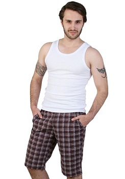 Состав:
Кулирка
Хлопок 100%
	Бриджи прямого силуэта длиной до колена, с цельнокроеным поясом на резинке, с двумя боковыми карманами.