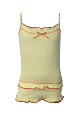 Состав:
Хлопок 95%
Эластан 5%
	Детская майка для девочек. 