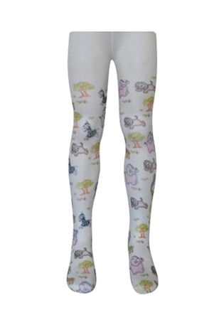 Состав:
Полиамид 90%
Эластан 10%
	Детские капроновые колготки с фантазийным рисунком. 