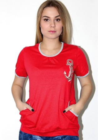 Состав:
Хлопок 100%
	Футболка женская больших размеров.