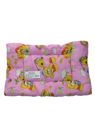 Состав:
Хлопок 100%
Наполнитель:
Файбер чёсанный
Размер: 40х60
	Подушка для новорожденного.