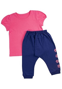 Состав:
Кулирка
Хлопок 100%
	Комплект для девочки.