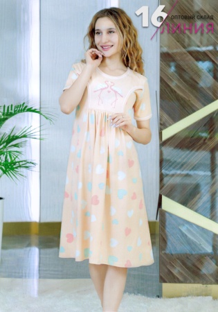 Состав:
Хлопок 100%
    Женский комплект. Комплект состоит из сорочки для кормления и повязки на голову. 