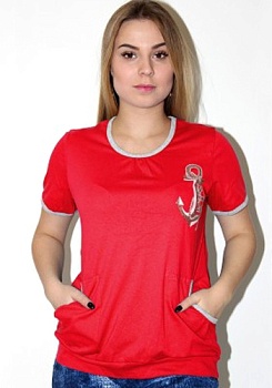 Состав:
Хлопок 100%
	Футболка женская больших размеров.