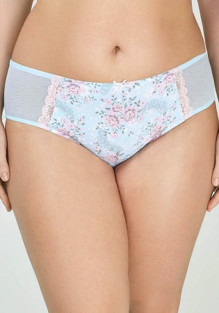 Состав:
Эластичное полотно
ПА 85%,
ПУ 15%
Эластичная сетка
ПА 88%
ПУ 12%
Кружево
ПА 90%,
ПУ 10%
Ластовица
Хлопок 100%
	Трусики классические выполнены из эластичного принтованного полотна, эластичной жаккардовой сетки и узкого кружева. Пере