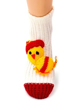 Состав:
Акрил 95%
Эластан 5%
	Носки детские вязаные, 