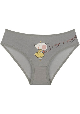 Состав:
Хлопок 95%
Эластан 5%
	Детские однотонные трусы- слипы для девочки, украшены рисунком. 