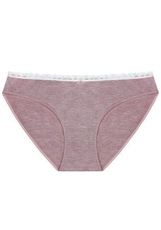 Состав:
Модал 95%
Эластан 5%
	Женские трусики из однотонного полотна с кружевным поясом. 
