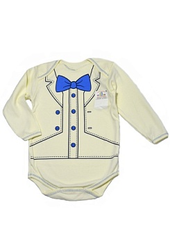 Состав:
Интерлок пенье
Хлопок 100%
	Боди на кнопках снизу, с длинным рукавом, с печатью.