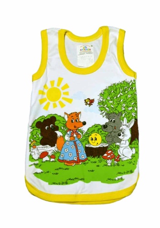 Состав:
Интерлок-пенье
Хлопок 100%
	Детская майка  