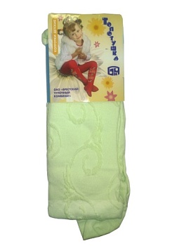 Состав:
Хлопок 74%
Полиамид 24%
Эластан 2%
	Детские колготки с узором однотонные.