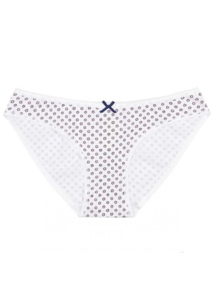 Состав:
Хлопок 95%,  
Эластан 5%
	Женские трусики из набивного полотна, декорированы атласным бантиком.