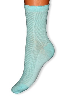 Состав:
Хлопок 88%
Полиамид 10%
Эластан 2%
	Детские носки для девочки с ажурным рисунком. 