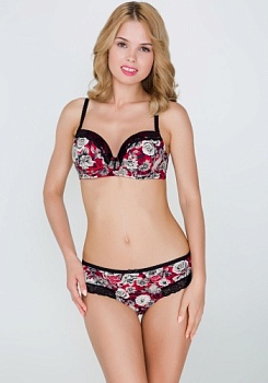 Состав:
Эластичное полотно
ПА 85%, 
ПУ 15%
Эластичное кружево
ПА 90%, 
ПУ 10%
Ластовица
Хлопок 100%
	Трусики-боксеры выполнены из эластичного принтованного полотна и кружева. Линия талии декорирована эластичной лентой с фестонами. Передняя де