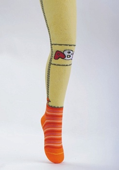 Состав: 
Хлопок 87%, 
Полиамид 12%, 
Эластан 1%
	Детские плюшевые колготки, с увеличенной ластовицей под подгузник, рисунок 