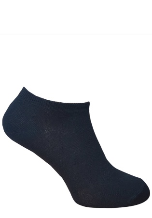 Состав: 
Хлопок 43%
Полиэфир 55 %
Эластан 2%
	Носки мужские однотонные укороченные из регенерированного хлопка.