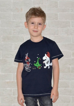 Состав:
Кулирка
Хлопок 100%
	Детская футболка с апликацией. 