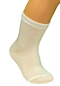 Состав: 
Хлопок 80%, 
ПА 15%, 
Эластан 5%
	Детские носки из хлопка. Кулирная гладь.