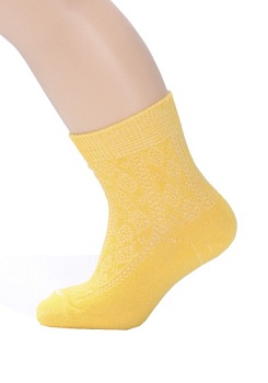 Состав:
Хлопок 90%
Полиамид 5%
Эластан 5%
	Носки детские демисезонные с рельефным рисунком.