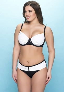 Состав:
Эластичное полотно
ПА 80%,
ПУ 20%
	Купальник раздельный состоит из бюстгальтера и трусов. Бюстгальтер формы T-Shirt с формованной чашкой без Push-Up для всех размеров. Детали бюстгальтера выполнены из классического однотонного купального п
