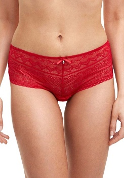 Состав:
Эластичное кружево 
ПА 90%
ПУ 10%
Эластичная сетка
ПА 88%
ПУ 12%
Ластовица
Хлопок 100%
	Трусы-боксеры выполнены из эластичной сетки и эластичного кружева. На поясе украшен бантиком.