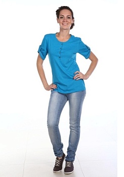 Состав: 
Кулирка
Хлопок 100% 
	Трикотажная блуза из хлопка. 