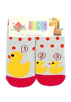 Состав:
Хлопок 80% 
Полиэстер 17%
Эластан 3% 
          Детские носки с махрой внутри, с рисунком 