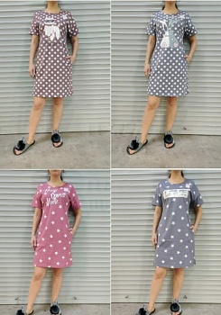 Состав:
Хлопок 100%
	Женская туника. Выполнена из принтованного полотна. 

Обратите внимание: расцветка товара на сайте может отличаться от фактической расцветки. Оптовый склад оставляет за собой право поставить товар любого цвета, который имеет