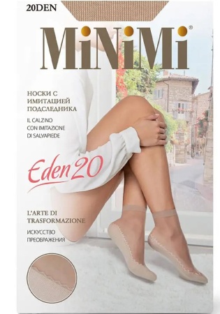 Состав:
Полиамид 83%, 
Эластан 11%,
Хлопок 6%
	Тонкие прозрачные эластичные носочки плотностью 20 ден, с имитацией хлопкого подследника, с комфортной резинкой.