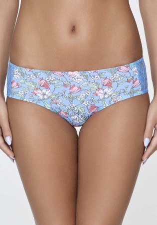 Состав:
Эластичное полотно
ПА 85%
ПУ 15%
Кружево
ПА 90%
ПУ 10%
Ластовица
Хлопок 100%
	Трусики-боксеры выполнены из эластичного принтованного полотна и кружева. Передняя деталь декорирована бантиком.