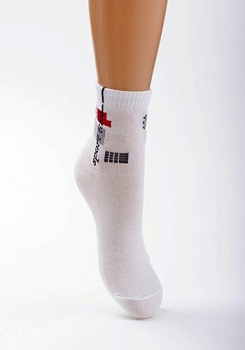 Состав: 
Хлопок 66%, 
Полиамид 32%, 
Эластан 2%
	Спортивный носок , на борте надпись “sport ”.