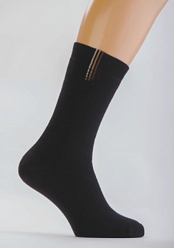 Состав: 
Хлопок 85%, 
Полиамид 14%, 
Эластан 1%
	Плюшевый носок с двойным бортом, кетельным швом и геометрическим рисунком на паголенке.