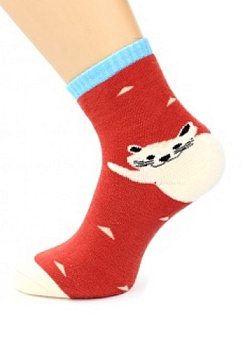 Состав:
Хлопок 80%
Полиэстер 17%
Эластан 3%
	Детские носки, с махрой ихнутри. На пятке рисунок 