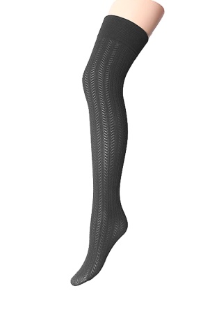 Состав:
Полиамид 96%
Эластан 4%
	Теплые фантазийные ботфорты из микрофибры с просветным узором 