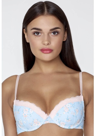 Состав:
Эластичное полотно
ПА 85%,
ПУ 15%
Кружево
ПА 90%,
ПУ 10%
	Бюстгальтер классической формы с формованной чашкой с Push-ap для размеров 70AB, 75ABC, 80B и без Push-ap для размеров 70C, 75DE, 80CDE, 85BCD. Детали бюстгальтера выполнены из э