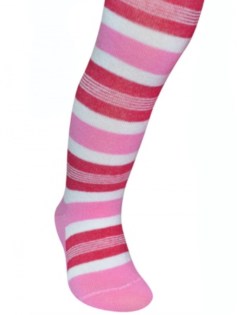 Состав:
Хлопок 85%
ПА 10%
Эластан 5%
	Гладкие колготки с поперечно-полосатым рисунком.