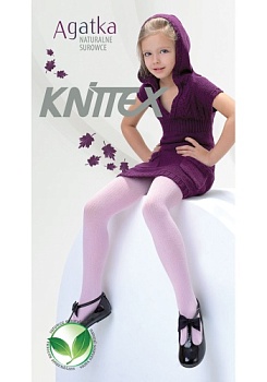Состав:
Вискоза 65%, 
Полиамид 31%, 
Эластан 4% 
	Классические детские колготки Knittex  Agatka изготовлены специально для девочек. Плотные колготки с продольным рельефным узором в виде мелкого рубчика имеют широкую резинку и комфортные плоские шв
