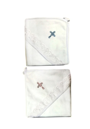 Состав:
Футер
Хлопок 100%
	Пеленка для крещения, размер 95х100 см. 