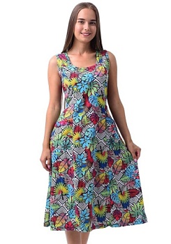 Состав:
Хлопок 100%
       Женский сарафан.

Обратите внимание: расцветка товара на сайте может отличаться от фактической расцветки. Оптовый склад оставляет за собой право поставить товар любого цвета, который имеется на данный момент.	