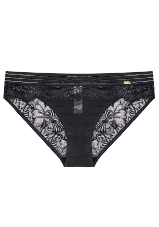 Состав:
Нейлон 90%
Эластан 10%
	Женские трусики из однотонного кружева и полотна. 